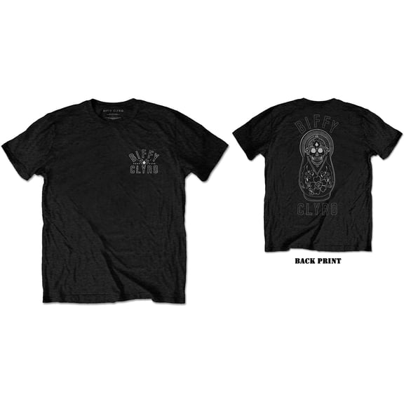 Men's Biffy Clyro Dolls (Back Print) Slim Fit T-shirt Small Black