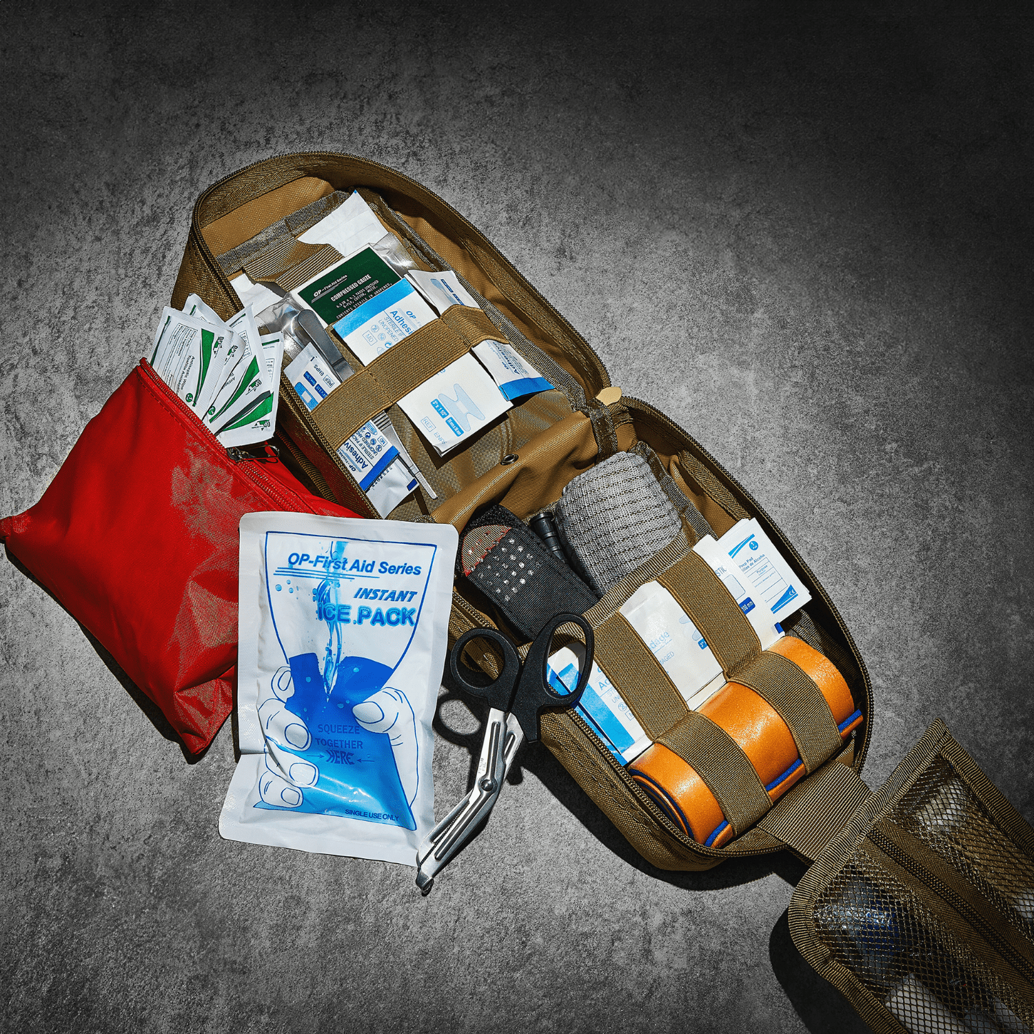 CareTac IFAK Trauma & First Aid Kit with CAT Gen 7 Tourniquet for Emergency Bleeding Control and Wound Care