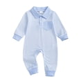 thumbnail image 6 of Newborn Infant Unisex Baby Boy Girl Clothes Button Romper Jumpsuit Basic One Piece Outfits,Button, 6 of 6