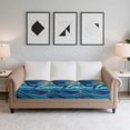 thumbnail image 2 of Xixirimido Couch Cushion Covers Sofa Covers Washable for Cushion Couch, 3Pcs Stretch Cushion Slipcover Furniture Protector with Elastic Bottom, Blue Whale Waves, 2 of 8