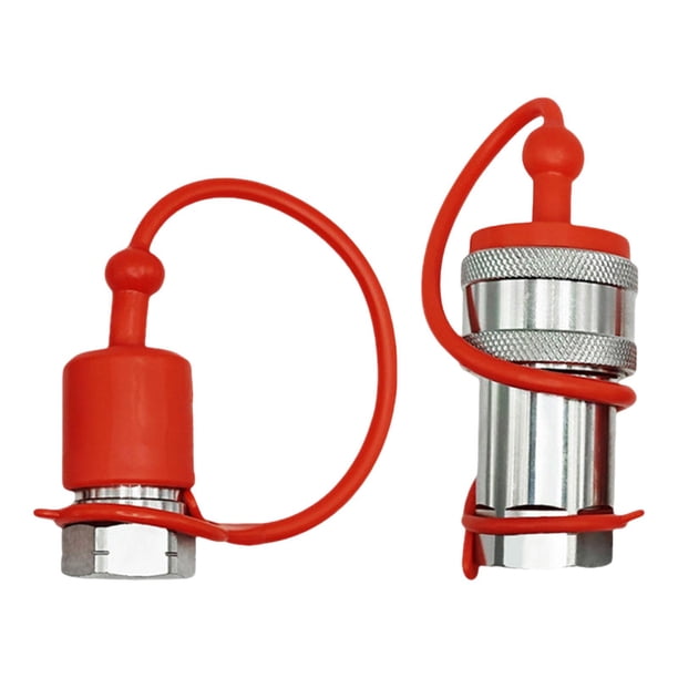 Acoplador hidráulico de cara plana con conector rápido y tapa antipolvo. Piezas de alto rendimiento. NPT 1 a 4