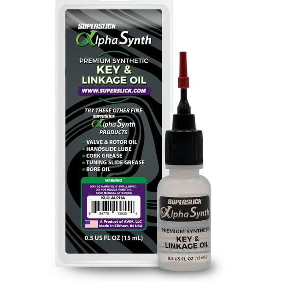 Superslick AlphaSynth Key and Linkage Synthetic Oil Lubricant 0.5 oz.