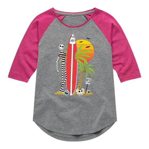 Nightmare Before Christmas - Ghost Dog Beach Surfer - Toddler And Youth Long Sleeve Graphic T-Shirt