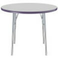 thumbnail image 3 of ECR4Kids 36in Round Contour Thermo-Fused Adjustable Activity Table Grey/Eggplant/Silver - Standard Swivel, 3 of 4