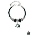thumbnail image 2 of Delight Jewelry Resin Grey Elephant Coach Celtic Knot Leather Bead Bracelet, 7"+2" Extender, 2 of 4