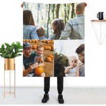 Custom Blanket with Photos Text Customized Throw for Christmas Birthday Personalized Gift Flannel Blanket for Family Friends lovers Dog Pets Fits Sofa Bedroom (1 Photo, 50"x60" 127cmX152cm)