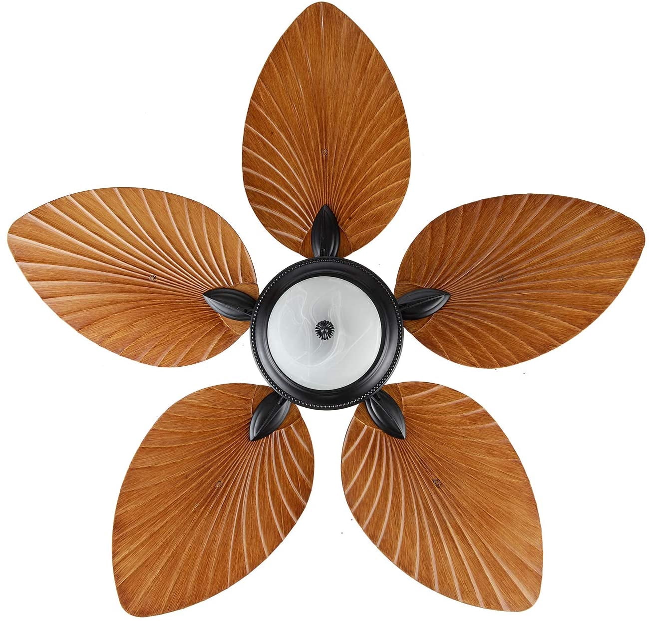 Miumaeov 52” Brushed Bronze Vintage LED Ceiling Fan with Light Kit and Remote Control