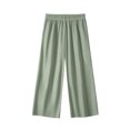 thumbnail image 2 of Ice Silk Pants Baggy Kids 10-12 Girls Loose Wide Leg Trousers Straight Leg Thin Chiffon Ice Silk Pants Solid Color Elastic Waist Uniform Pants Clearance, 2 of 6