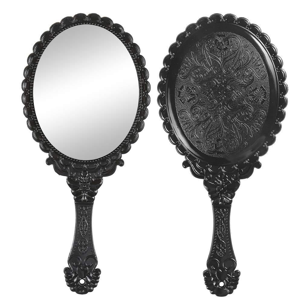 XPXKJ Hand Mirror Vintage Handheld Mirror with Handle Vanity Makeup Mirror Travel Mirrors (oval