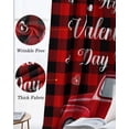 thumbnail image 6 of Valentine's Day Blackout Curtains 96 Inch Length 2 Panels Set, Red Truck Roses Love Buffalo Plaid Full Shading Curtains for Windows, Blackout Curtains for Bedroom Living Room 52"x96", 6 of 8