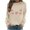 Khaki(NEW 1), variant on PFRNLF Christmas Sweatshirts for Women Cute Christmas Snowman Print Long Sleeve Pullover Tops