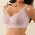 thumbnail image 2 of Seamless Jelly Strip Side Support Non Padded Wireless Bra, Women's Minimizer Full Coverage Comfort Plus Size No Underwire Everyday T-Shirt Bra, 2 of 5