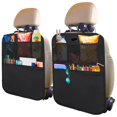 thumbnail image 1 of Enovoe Kick Mats Back Seat Protectors for Vehicles - 2-Pack Car Seat Back Cover with Multi-Pocket Storage Organizer - Durable Back of Car Seat Protector from Dirt and Scratches - 18x24-Inch (Black), 1 of 8