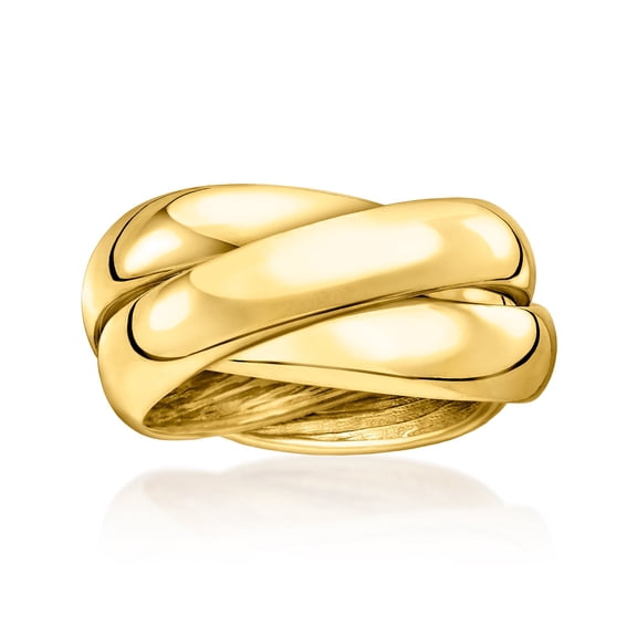 Ross-Simons Italian 14kt Yellow Gold-Plated Rolling Ring, Women's, Adult