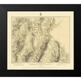 thumbnail image 2 of US Army 17x15 Black Modern Framed Museum Art Print Titled - Central Nevada Geographical Sheet - US Army 1882, 2 of 5