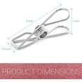thumbnail image 2 of GHSDFBB 40 Pack Stainless Steel Small Clothes Pins Durable Clothes Pegs Multi-Purpose Metal Wire Utility Clips for Laundry Home Kitchen Outdoor Travel Office, 2 of 7