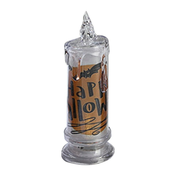 Xihbxyly Vela de Halloween, Luz Sin Llama a Pilas, Diseño de Castillo de Calabaza y Bruja, Apta para Uso En Interiores y Exteriores, Sin Fuego Ni Suciedad, Decoración Perfecta para Fiestas, Incluye 1