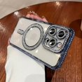 thumbnail image 1 of Luxury Diamond Transparent Magnetic Case For iPhone 15 14 13 12 11 Pro Max Plus For Magsafe Cases Shockproof Cover Accessories, 1 of 7