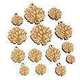 thumbnail image 1 of Coral from the Ocean Reef Wood Mini Charms Shapes DIY Craft Jewelry - With Hole - 14mm (26pcs), 1 of 7