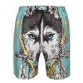 thumbnail image 3 of Pofeuu Husky With Dreamcatcher Prin Men's Swim Trunks Quick Dry Bathing Suit Swimming Board Shorts Mesh Lining Beach Swimwear-Medium, 3 of 6