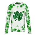 thumbnail image 4 of hotojiny Mens St Patrick's Day Shirts Casual Long Sleeve T-Shirt Big and Tall Green Print Crew Neck Tops Spring Clothes for Party, 4 of 5
