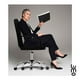 thumbnail image 4 of Silla para Oficina Giratoria Vinipiel LUMO Sillon Escritorio negro MEDIANO, 4 of 7