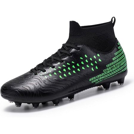 Men's Soccer Shoes Football Cleats High-Tops Lace-Up Non-Slip Spikes AG/FG Sports Athletic Futsal Rugby Baseball Lacrosse Sneaker Shoes Size 4.5-14