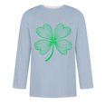 thumbnail image 4 of Wancir Chemises pour Hommes en Liquidation, Imprimé de la Saint-Patrick, Col Rond, Mode Décontractée, Manches Courtes, Manches Trois-Quarts, 4 of 4