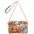 thumbnail image 2 of FORMRS Women Crossbody Purse with Chain Strap Vegan Leather Shoulder Handbag, Purple Floral Tomatoes, 2 of 7