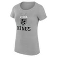 thumbnail image 2 of Women's G-III 4Her by Carl Banks Heather Gray Los Angeles Kings Super-Slim Fit Lightweight Team Logo Graphic T-Shirt, 2 of 3