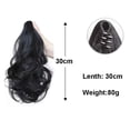 thumbnail image 2 of 12" Ponytail Extension, Short Claw Clip Ponytails Hair Extensions Curly Wavy High Temperature Resistant Synthetic Hair Ponytail Hairpieces for Women, 2 of 7