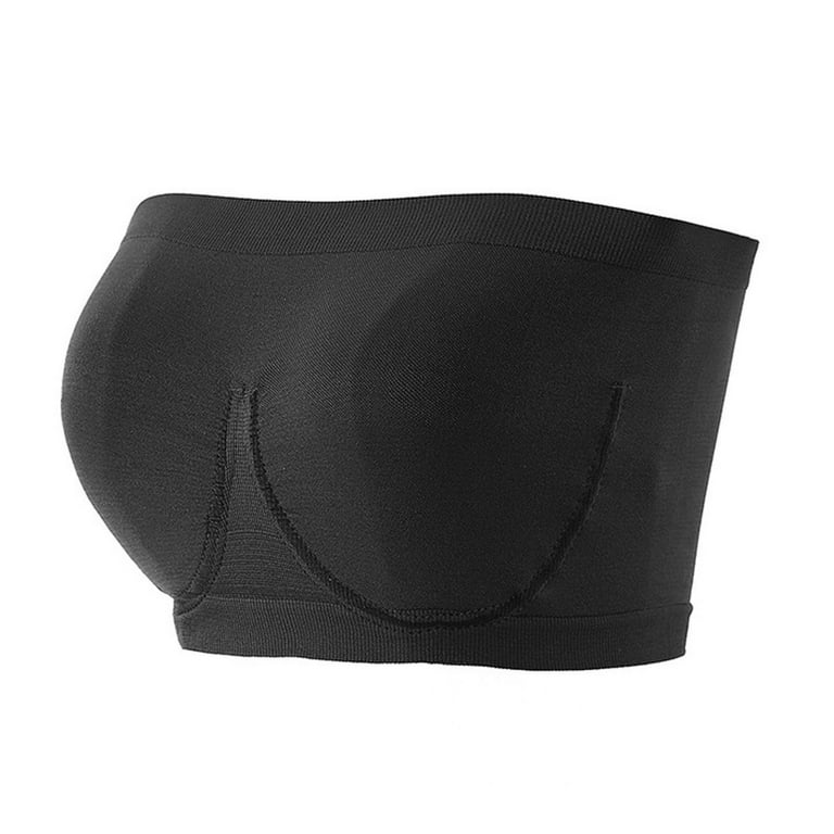 Knosfe Strapless Bras for Women Comfort Seamless Bandeaus T-Shirt Bra Black  S