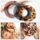 thumbnail image 5 of 10 Uds. Peine elástico Circular completo peine circular de plástico Flexible peine elástico para el cabello soporte para diadema para mujeres Color aleatorio, 5 of 6