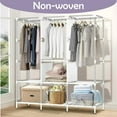 thumbnail image 4 of Wqdkj Portable Adult Closet Wardrobe Storage Organizer Clothes Wardrobe Shoe Clothing Rack Shelf Dustproof Non-woven Fabric,Quick and Easy to Assemble Red, 4 of 11