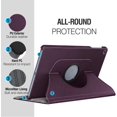 thumbnail image 2 of Case for Galaxy Tab A 10.1 2019 (T510 / T515), 360 Degree Rotation Protective Cover, Leather Case Rotatable Stand Magnetic Attachment and Charge for Galaxy Tab A 10.1 2019 - Purple, 2 of 7