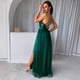 thumbnail image 5 of Vestido sexy de verano de color liso con tirantes abiertos y aberturas grandes para mujer, 5 of 6