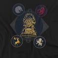 thumbnail image 2 of Game of Thrones T-Shirt 4 Houses 4 The Throne Unisex Graphic Tee For Men & Women, 2 of 7