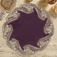 thumbnail image 6 of Gold Lace Plum Doilies Set of 4 - Round Placemats European Embroidery for Fall Autumn Thanksgiving Season Dining Table Home Decor Wedding - 15 inches - The Anyce Collection, 6 of 7