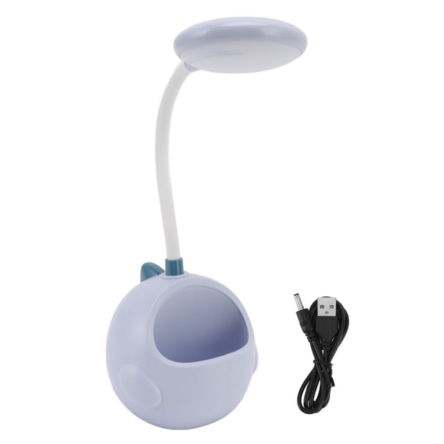 Small Desk Light, LED Lovely Looking Home Table Lamp Silicone ABS Comfortable Practical For School Blue