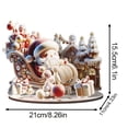 thumbnail image 3 of pdqouc 3D Wooden Puzzles for Christmas Tree Dollhouse Miniature DIY House Kit 3D Wooden Puzzle Craft Kit for Adults Teen for Holiday Office Desk Party Shelf Decor Farmhouse Winter, 3 of 3