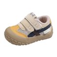 thumbnail image 2 of Dakaela 6M-6Y Toddler Boy Girl Slip on Walking Shoes Lightweight Retro Barefoot Sneakers with Hook and Loop Straps, 2 of 8