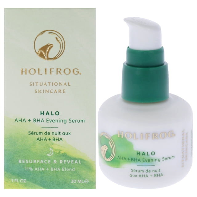 Suero de noche Halo AHA Plus BHA de HoliFrog para mujeres - Suero de 1 oz