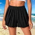 thumbnail image 6 of Daiosportswear Women's Solid Lightweight Flow Balloon Shorts Elastic Waist Daily Beach Casual Bottoms Black L(L), 6 of 8
