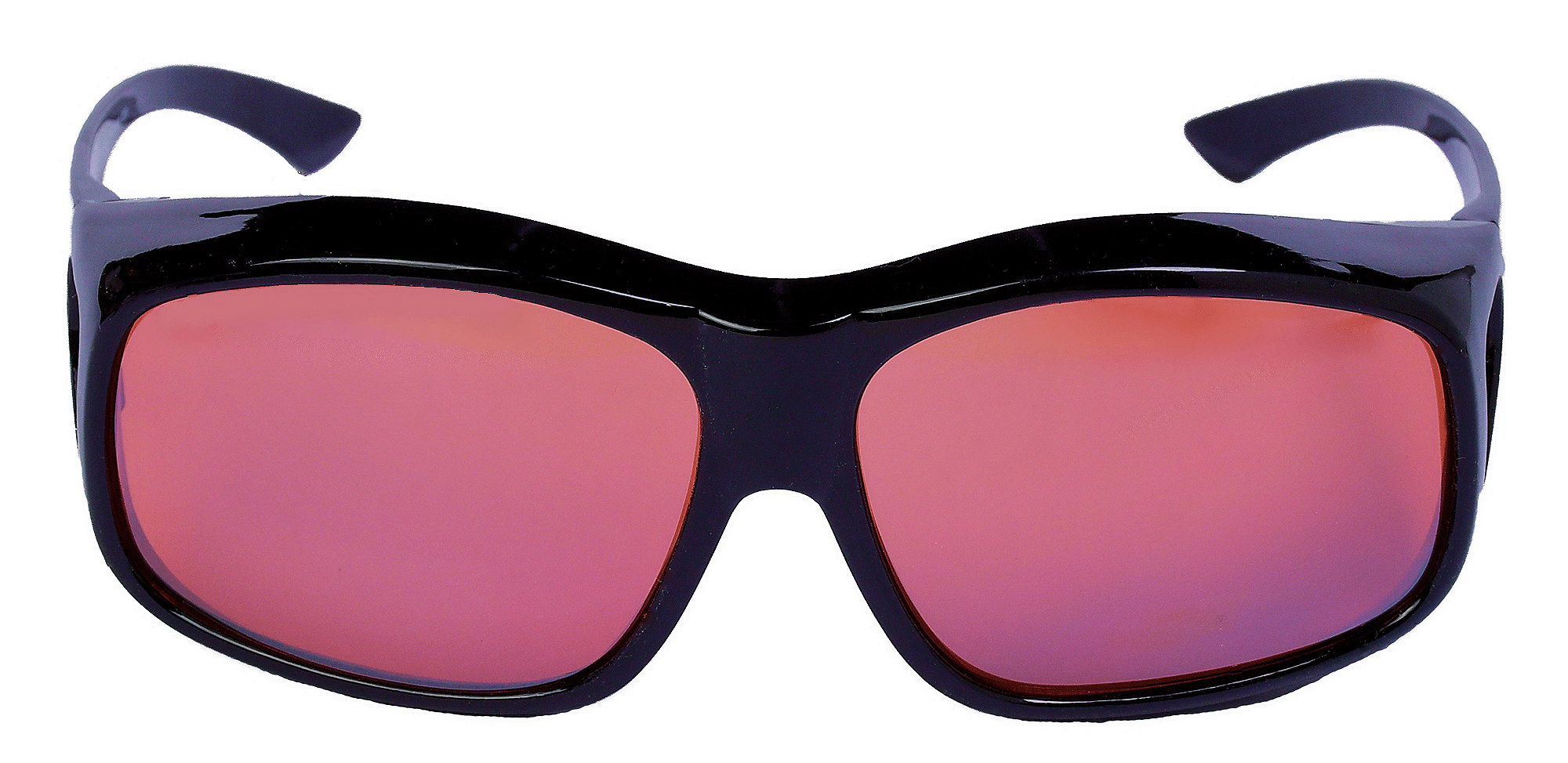 Unisex Antiglare Polarized Lens Rectangular 64mm Fitover Sunglasses 