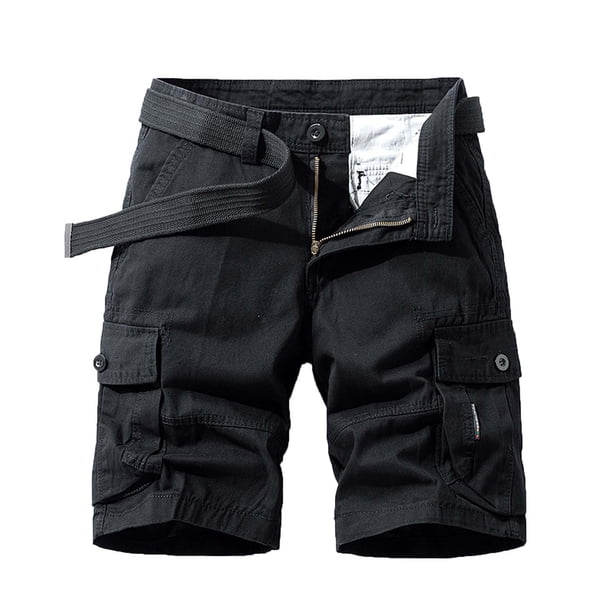pstuiky Pantalones cortos cargo para hombre, Pantalones cortos cargo de talla grande para hombre, con múltiples bolsillos, holgados, para playa y verano Pantalones cortos deportivos para hombre