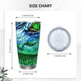 thumbnail image 4 of Cauagu Colorful Stained Glass Crocodile Pattern 20oz Tumbler,Stainless Steel Vacuum Insulated Tumbler with Lid Insulated Coffee Mug Thermal Cup with Splash Proof Sliding Lid-Straw Three-piece Set, 4 of 8
