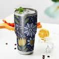 thumbnail image 3 of 30oz Pioneer Flower Tumblers Stainless Steel Tumbler with Lid and Straw,Vacuum Insulated Double Wall Travel Tumbler Cups Mug with Cleaning Brush for Coffee,Tea, 3 of 7