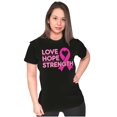 thumbnail image 3 of Breast Cancer Love Hope Strength Womens Fitted Plus Size Graphic Tee Brisco Brands 3X, 3 of 5