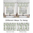thumbnail image 6 of Green Botanical Fall Kitchen Curtain Valances for Windows Farmhouse Short Curtains, Pastoral Maple Leaf Autumn Rod Pocket Valance Curtain for Bedroom Cafe Living Room 60"x18", 6 of 8
