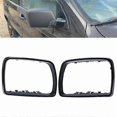 thumbnail image 4 of 1Pair Car Black Rearview Mirror Cover Shell Side Mirror Frame Replacement for-BMW E53 X5 2000-2006, 4 of 5